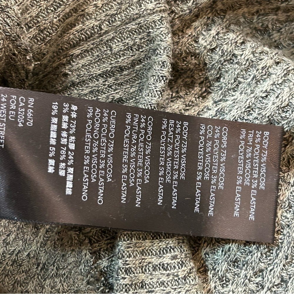 Free People “We The Free” Thermal V-Neck Top Olive Green - XS “Santa Clara Top” - Picture 7 of 11